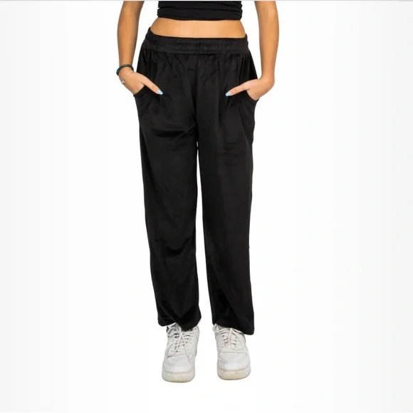 SOLD Brown Soft Velour Pants - Picture 1 of 5